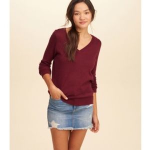 Burgundy Hollister Sweater